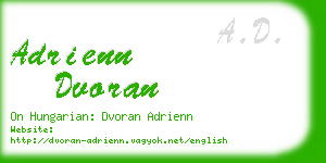 adrienn dvoran business card